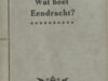 Rijsterborgh, Jan en Alice. Wat heet Eendracht?