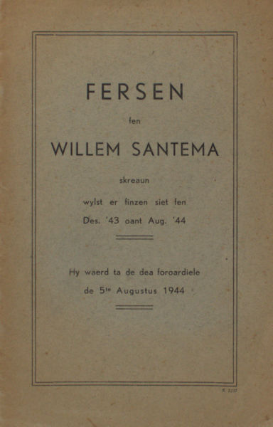 Santema, Willem. Fersen.