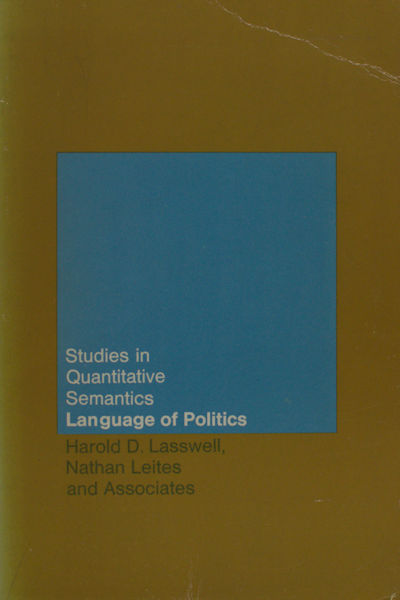 Lasswell, Harold D. et al. Languages of politics.
