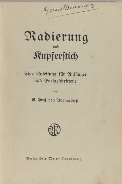 Buonaccorft, G.G. von. Radierung und Kupferstich.
