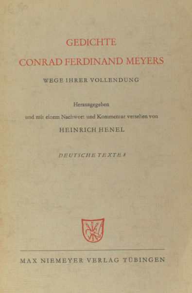 Meyers, Conrad Ferdinand. Gedichte.
