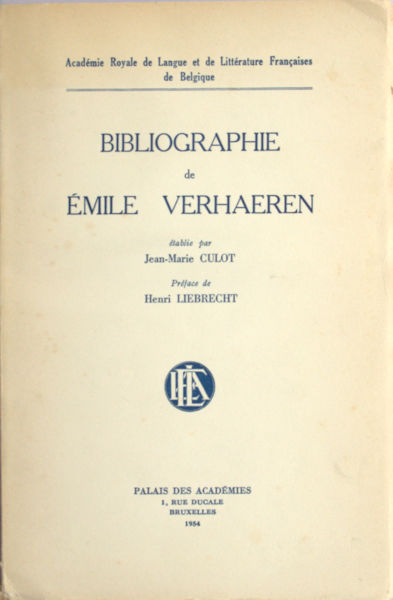 Culot, Jean-Marie. Bibliographie de Émile Verhaeren.