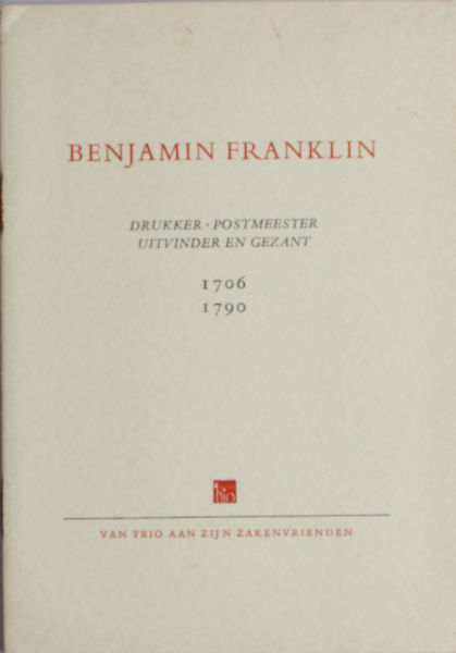Kerdijk, F. Benjamin Franklin.